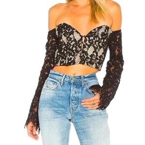 Majorelle Cropped Lace top